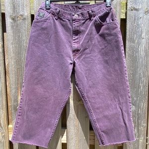 Vintage High Rise Purple Denim capri cut offs Wrangler for Women